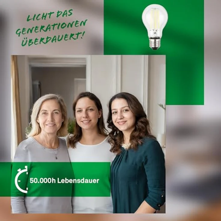 Briloner LED-Leuchtmittel Birne E27, 4W klar, 3000K, 840 lm, EEK A, 2er Pack – Bild 7