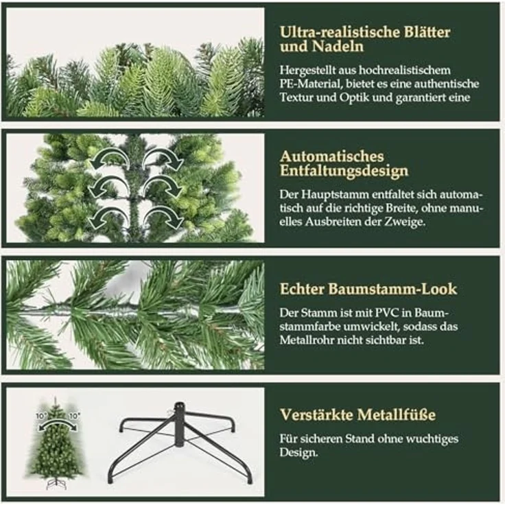 SALCAR 180cm Künstlicher Tannenbaum – Bild 4