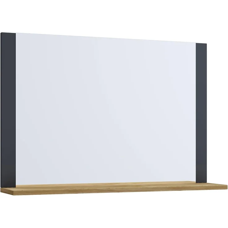 VCM Badmöbel Spiegel Lendas 916699 Anthrazit / Honig-Eiche H. 55 x B. 60 x T. 17 cm – Bild 1
