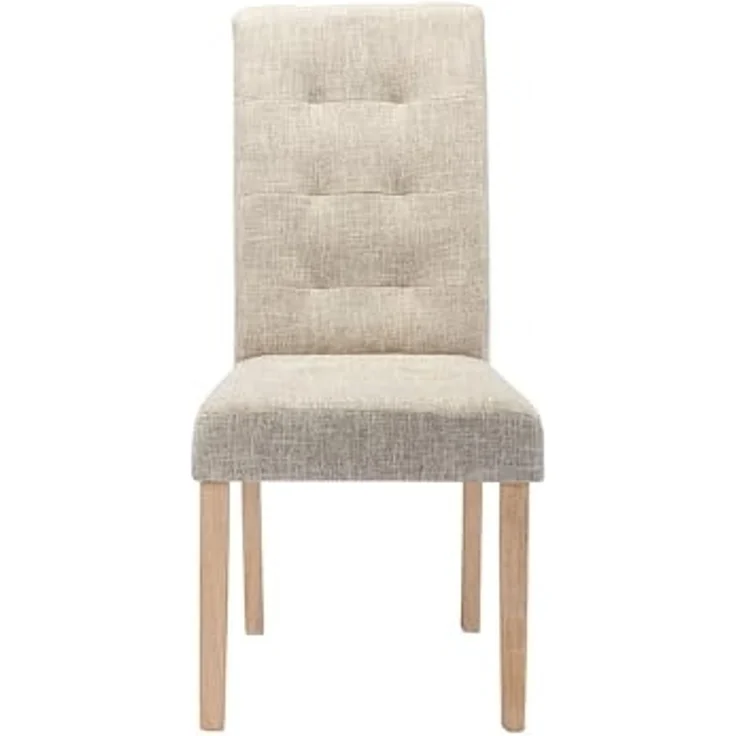 Vente-unique - VILLOSA Stuhl Stoff Beige - B 61 cm x H 100 cm x L 48 cm – Bild 3