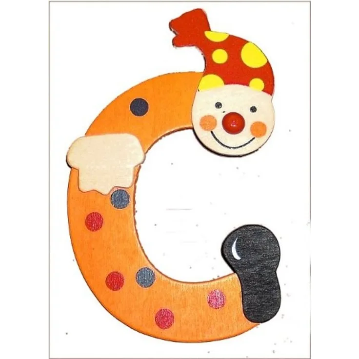 Bartl 105133 - Buchstabe Clown C 9 cm groß aus Holz
