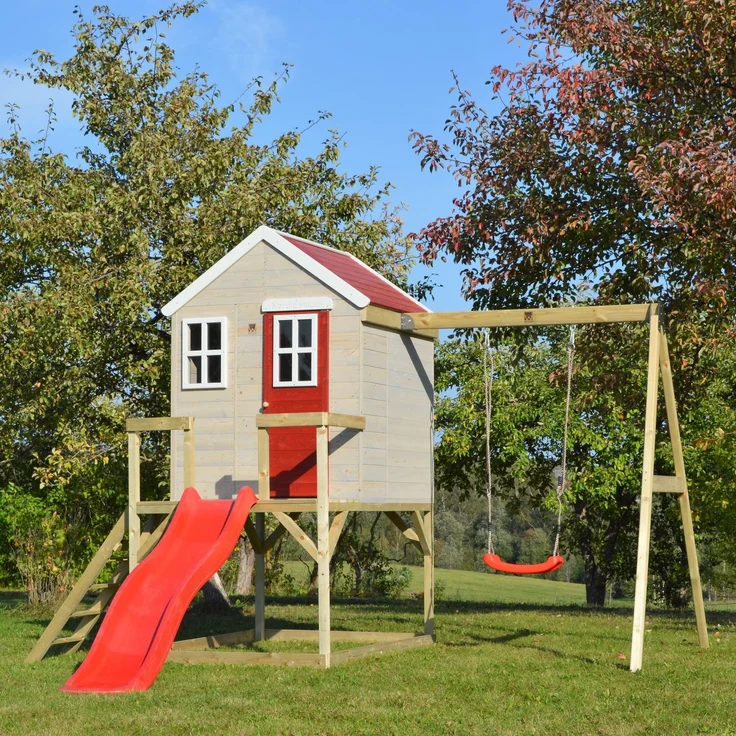 Wendi Toys Holz Stelzenhaus Elefant | mit Rutsche – Bild 2