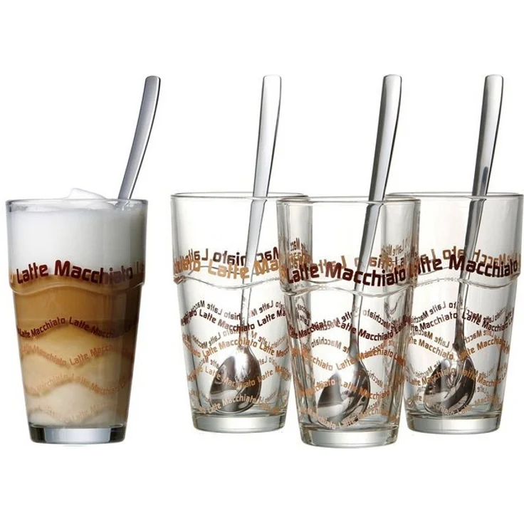 Ritzenhoff & Breker Latte-Macchiato-Glas, Glas, 4 Gläser, 4 Longdrinklöffel – Bild 3