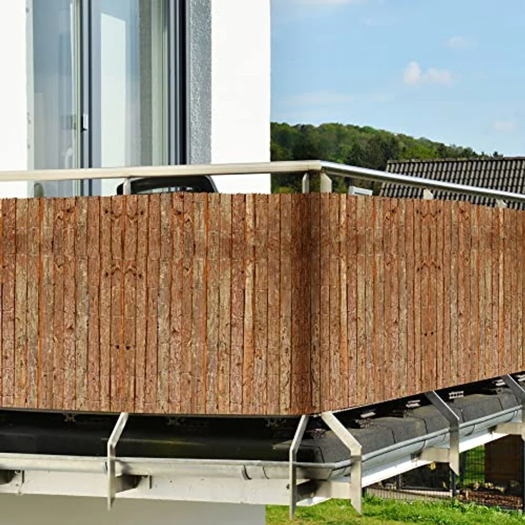 Sol Royal Sichtschutz Rinde 80x300 cm (HxB) SolVision R63 FSC® Natur Sichtschutz Rindenmatte für Balkon oder Windschutz Blickschutz – natürlicher Rindenzaun Sichtschutzmatte für Balkon & Garten – Bild 4