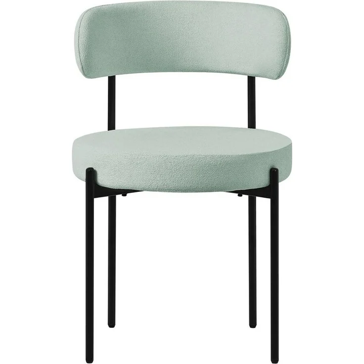 ML-DESIGN Polsterstuhl Esszimmerstühle Gruppe Küchenstuhl aus Teddystoff mit Metallbeinen (2 St), Clubstuhl 2er Set Wohnzimmerstuhl Grün moderne Design Lounge Stuhl – Bild 1