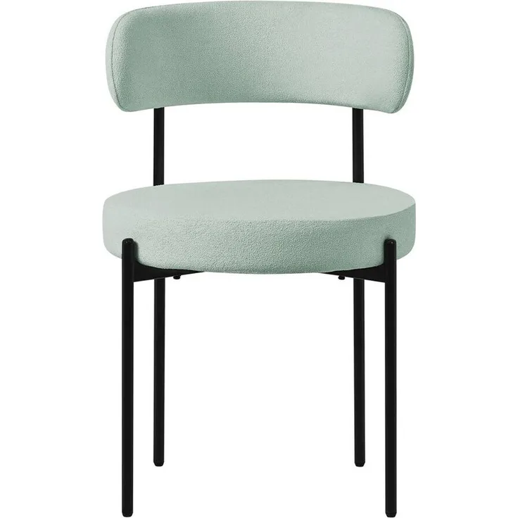 ML-DESIGN Polsterstuhl Esszimmerstühle Gruppe Küchenstuhl aus Teddystoff mit Metallbeinen (2 St), Clubstuhl 2er Set Wohnzimmerstuhl Grün moderne Design Lounge Stuhl