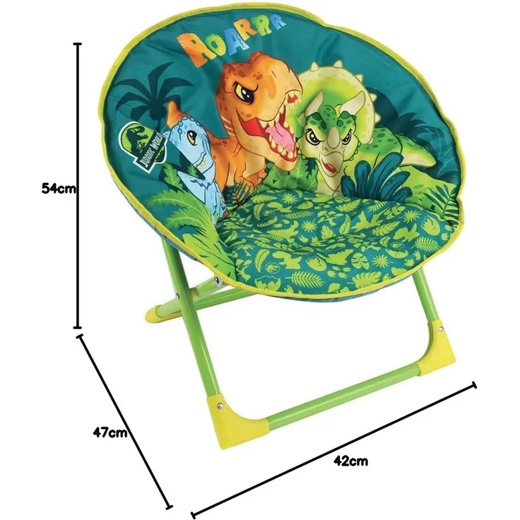 Fun House 713260 Jurassic World Dinosaurier-Sitz, faltbar, für Kinder, 47 x 54 x 42 cm, Grün – Bild 2
