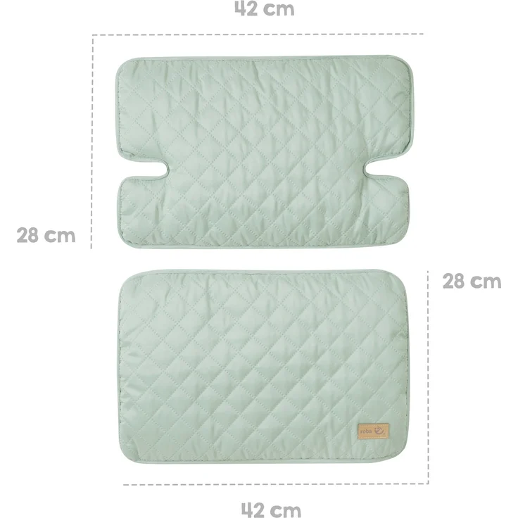 roba Sitzverkleinerer 2-teilig 'roba Style' - Zubehör für Hochstuhl 'Nature Up' - Frosty green – Bild 4