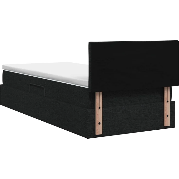 vidaXL LED-Speicherbett mit Matratze Schwarz 90 x 190 cm Stoff 3459095 – Bild 10