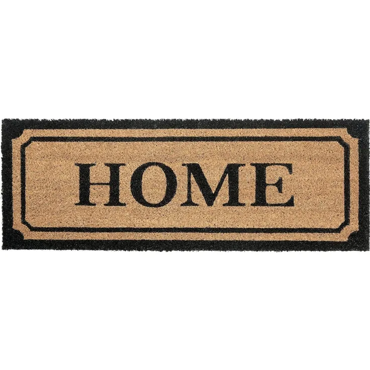 HANSE Home Fußmatte Mix Mats Kokos Wide Home Border, Türmatte, rechteckig, Höhe: 15 mm, Kokos, Schmutzfangmatte, Outdoor, Rutschfest, Innen, Kokosmatte, Flur