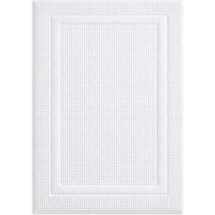 Egeria Badematte LIVA, Höhe 5 mm, Baumwolle, rechteckig, 50x80 cm, Waffelpiqué Struktur – Bild 1