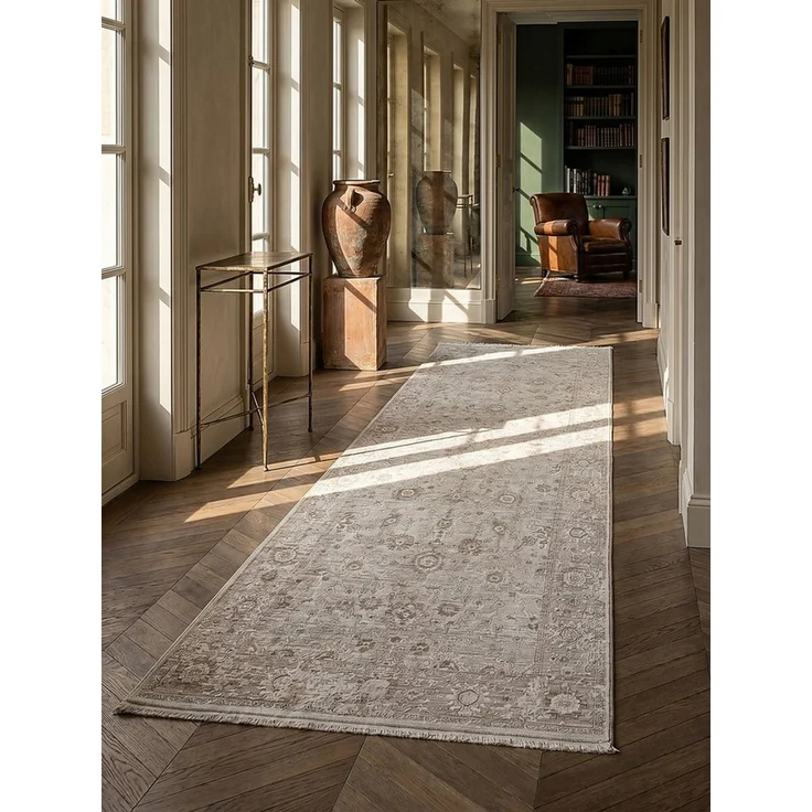 KADIMA DESIGN Teppich SCRIVIA Teppichläufer Beige 80x150 Orientalisch Polypropylen, Läufer, Höhe: 8 mm, Saugroboter-geeignet, Strapazierfähig, Pflegeleicht, Farbecht – Bild 1