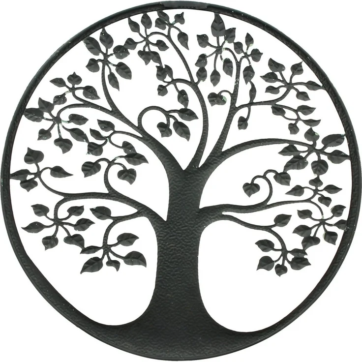 Metallbild Lebensbaum Wandbild Bild Wanddeko Wohnzimmer Metall Dekobild – Bild 2