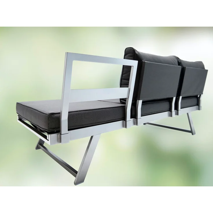 Sieger Auckland Lounge/Liege mit Polyesterbeschichtung, Aluminium Graphit 204 x 81 x 72 cm – Bild 3