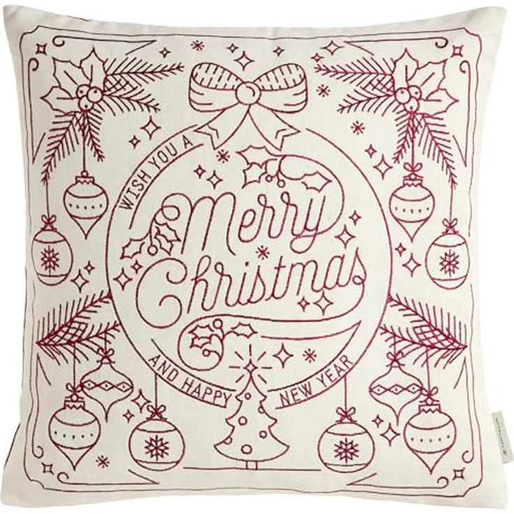TOM TAILOR HOME Dekokissen Christmas, bestickt – Bild 2