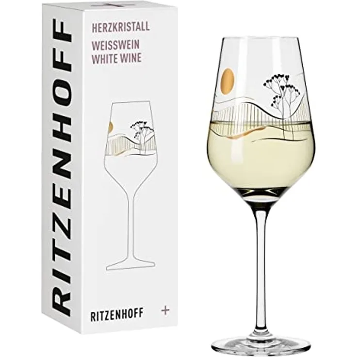 Ritzenhoff Weißweinglas Herzkristall 008, Chistine Kordes, Kristallglas, 380 ml, 3011008