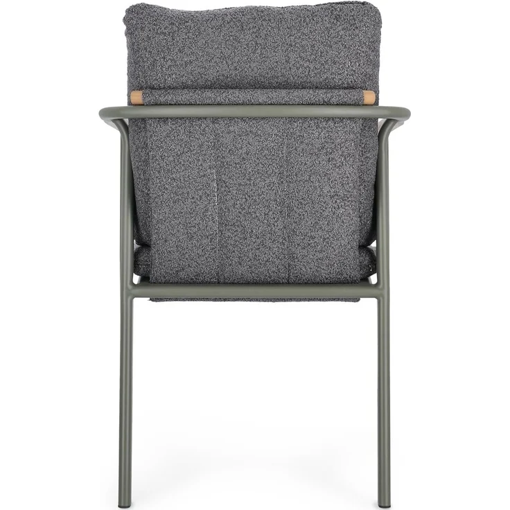 4er-Set Gartenstuhl Adilona - Aluminium Grün, Olefin-Stoff Anthrazit, mit Armlehnen – Bild 7