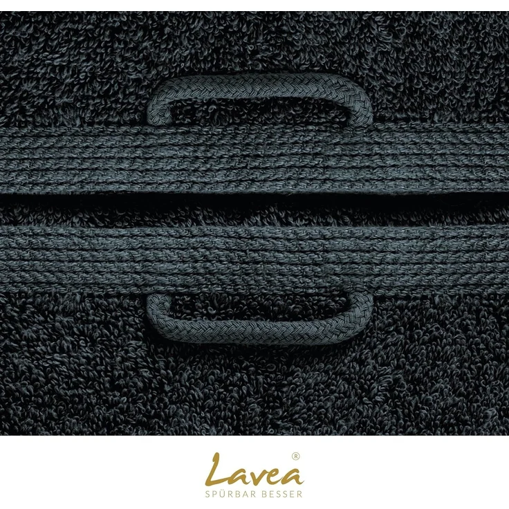 Lavea Gästehandtuch Bali, 30x50cm aus 100% Bio-Baumwolle, einzigartig weiche Gästetücher mit Aufhänger (Set, 6-St), hochwertiges und nachhaltiges Premium Gästetuch – saugstarke Faser – Bild 8