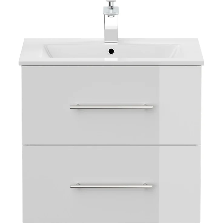 Badmöbel Firenze 60 SoftClose weiss hochglanz : Weiss hochglanz – Bild 9