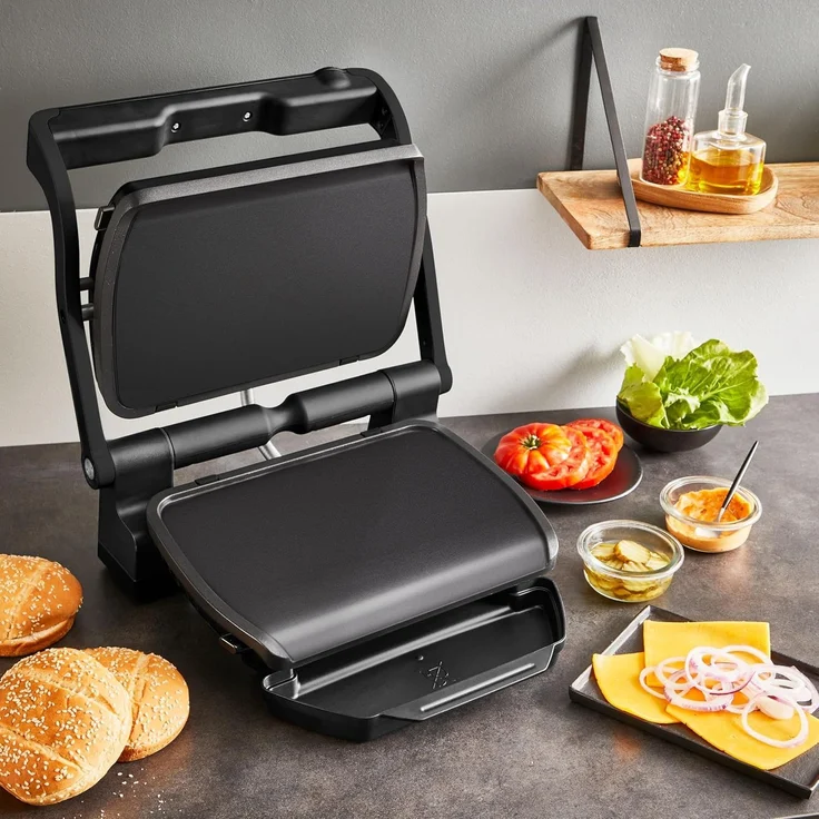 Tefal Plancha-Platten, kompatibel mit OptiGrill, OptiGrill +, OptiGrill Elite, für empfindliche Zutaten, antihaftbeschichteter Aluminium-Druckguss, Schwarz, XA728810 – Bild 2