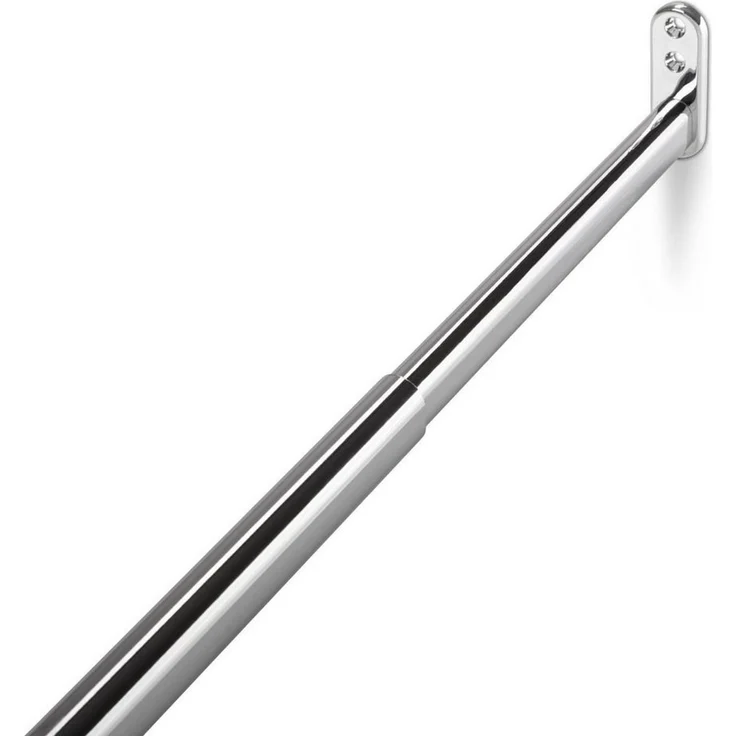 SO-TECH® Garderobenstange Schrankstange verstellbar oval 22 x 15 mm inkl. Stangenlager, (Spar-Set, 2 St), Teleskopschrankstange 60 - 90 cm, Chrom poliert – Bild 2