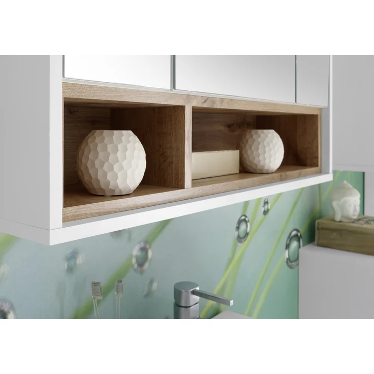 Badezimmer-Set >Milano< in Weiß-Wildeiche Optik - 156x190x40 (BxHxT) – Bild 4