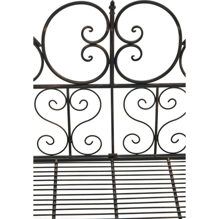 Gartenbank LENAR - Metall Bronze 128x46x94 cm | Metallbank Garten 2 Seitzer Bank Terrasse Vintage Antik Gartenbank – Bild 4