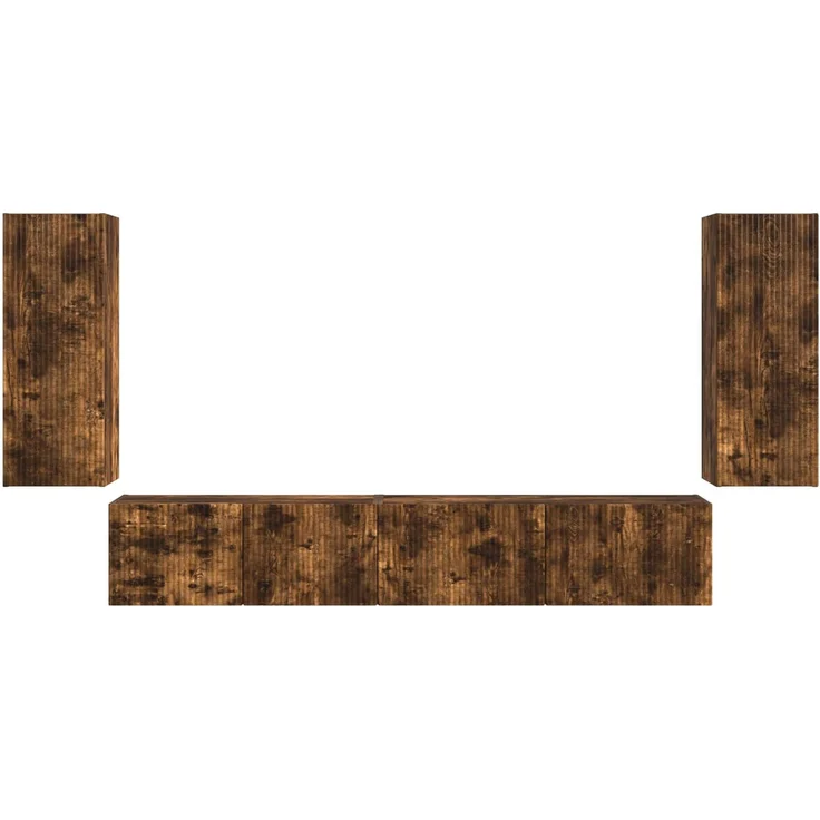 vidaXL TV-Schrankset 4 pcs Geräucherte Eiche Holzwerkstoff 3409164 – Bild 8