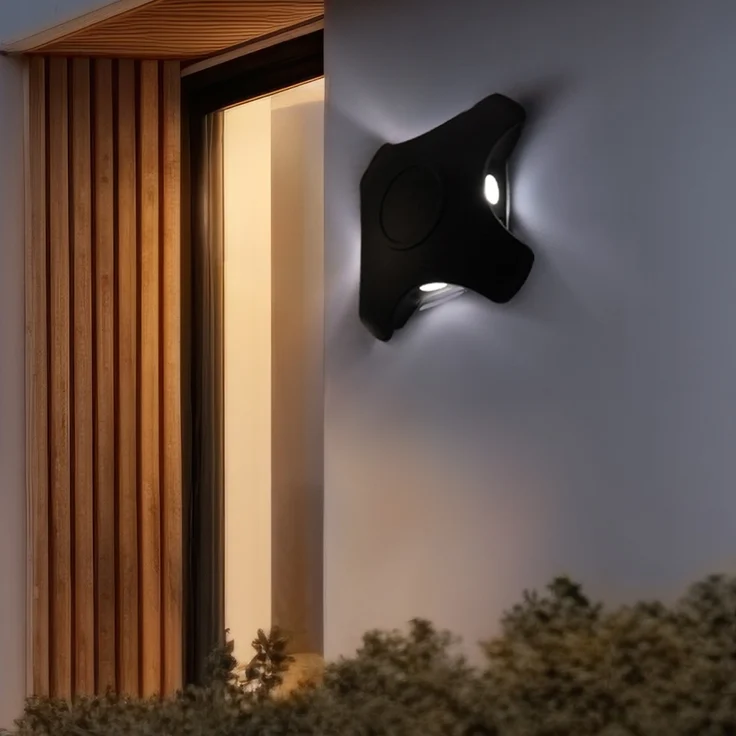 LED Wandleuchte, 4-Flammig, Alu, schwarz, B 19 cm – Bild 2