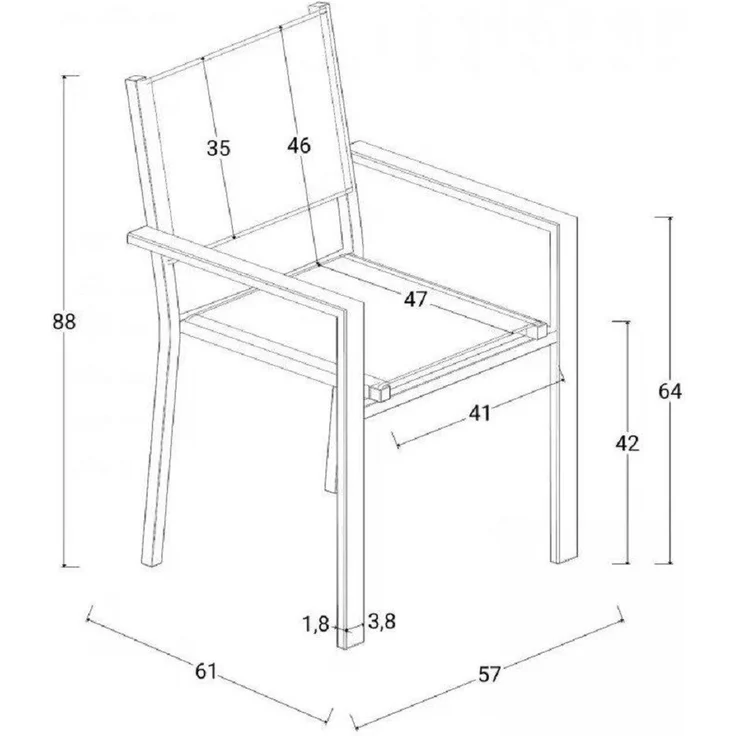 Gardissimo LIFE 7tlg. Alu Gartenmöbel Set Sitzgarnitur stapelbar mit Ausziehtisch – Bild 2