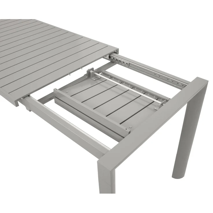 DEGAMO BAGO Garten-Ausziehtisch, Aluminium, silbergrau, 120/162x70cm – Bild 3