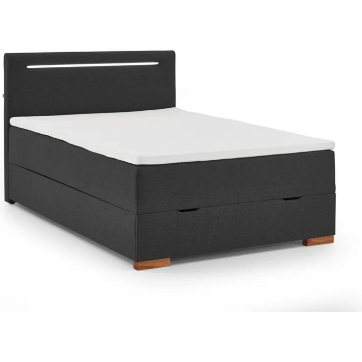 Cooper I Boxspringbett braun EicheStoffbezug 211cm x 142cm x 110cm – Bild 1