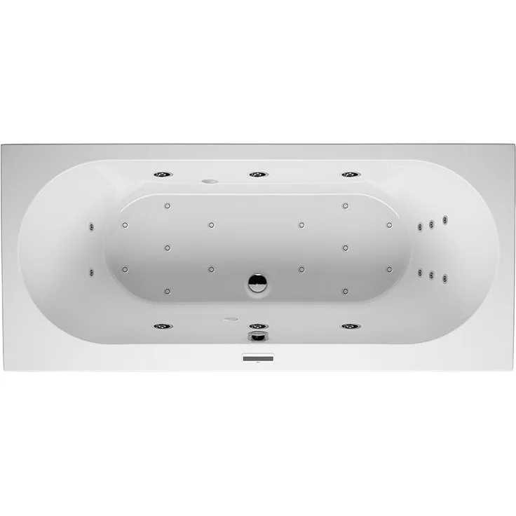 RIHO Carolina Rechteck-Badewanne, mit Joy-System, Version links, 1-Sitzer, weiß, B05, Ausführung: 180 x 80 x 53 cm, Nutzinhalt: 210 Liter - B056014005