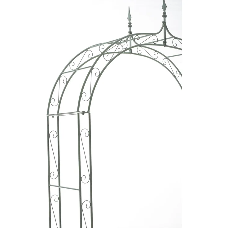 Rosenbogen WISMAR - 147x37x264cm, Metall, Antik-Grün | Rankhilfe Rosen Rankgitter Gartendekoration – Bild 2