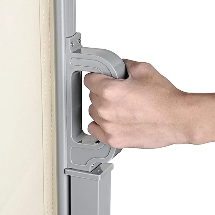 SVITA Doppelseitenmarkise ausziehbar freistehend Sichtschutz 600x160 cm Beige – Bild 7