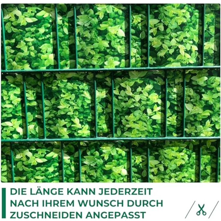 Sichtschutzstreifen Zaun 35 m x 19 cm inkl. 20 Clips, Sichtschutz Zaunfolie PVC Sichtschutzstreifen Doppelstabmatten für Gartenzaun, Balkon/Diverse Farben-2PCS – Bild 8