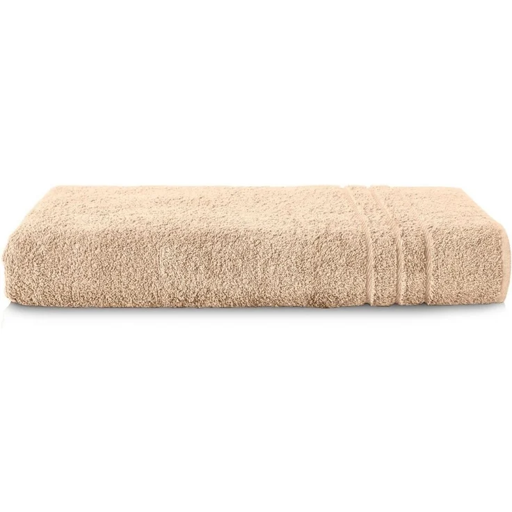 Komfortec Badetuch 100x200 cm aus 100% Baumwolle, Saunatuch XXL, Weich, Groß, Frottee, Schnelltrocknend, Beige – Bild 1