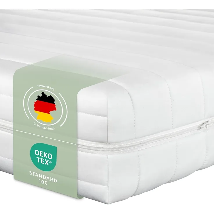 Träumegut24 - K12 Orthopädische 7-Zonen Kaltschaummatratze - Matratze Härtegrad H2 & H3 - Rollmatratze (160x200 cm, H2 & H3)