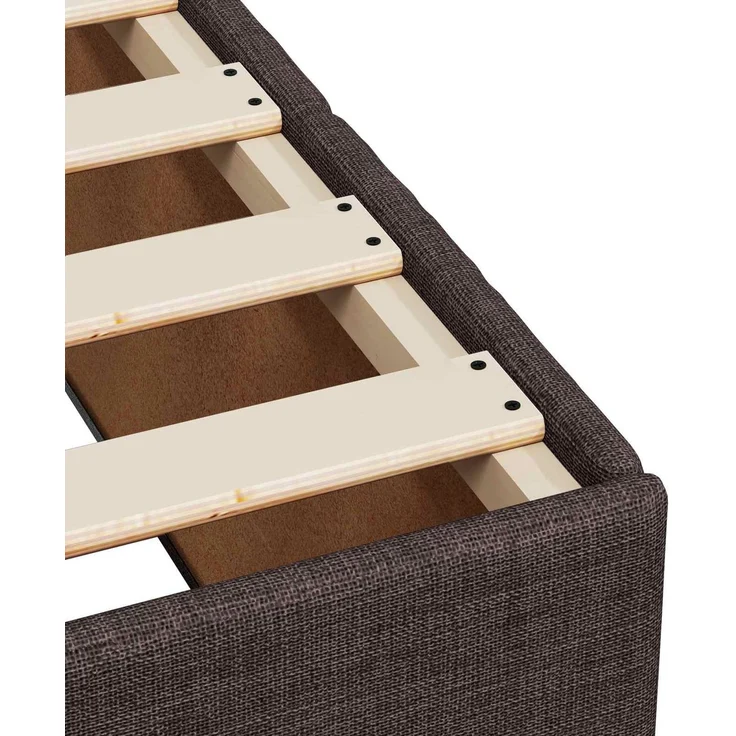 vidaXL Boxspringbett mit Matratze Dunkelbraun 160 x 200 cm Stoff 3454179 – Bild 10
