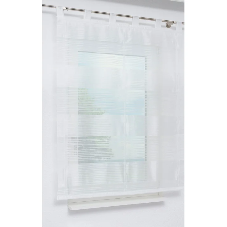 Raffrollo/Raffgardine von Lysel - Evora (BxH) 100cm * 130cm weiß – Bild 4