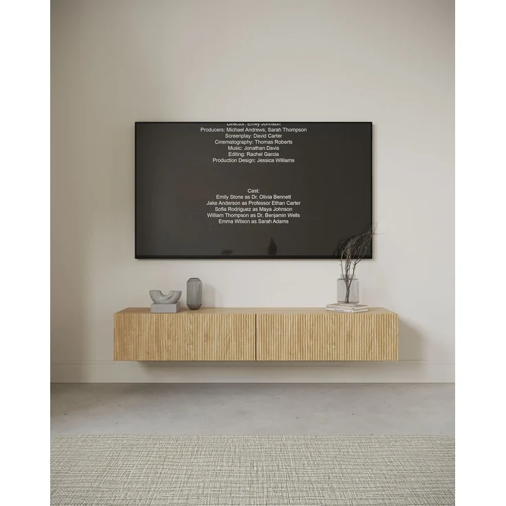 Selsey 'Nolie' TV-Hängeboard 2-türig, Eichenholzoptik, ca. 29 x 175,5 x 32 cm – Bild 2