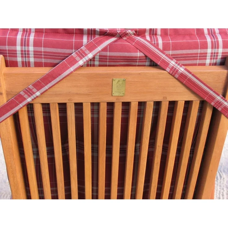 GRASEKAMP Qualität seit 1972 Auflage Rubinrot Kissen Polster für Klapp-Sessel Garten-Stuhl – Bild 2