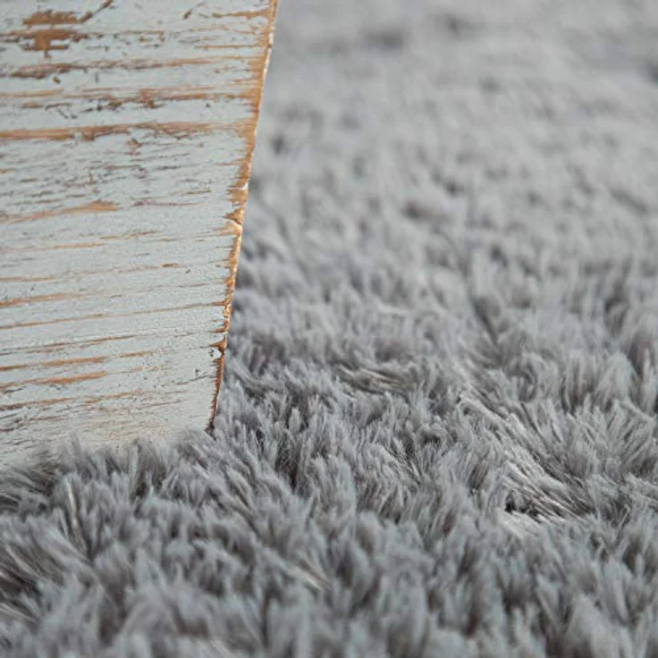 TT Home Teppich Diele, Esszimmer, Flur, Schlafzimmer, Wohnzimmer, Rechteckig, Höhe: 37 mm, Teppich Wohnzimmer Hochflor Langflor Weich Soft Modernes Einfarbiges D – Bild 7
