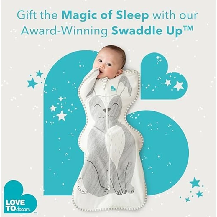 Love To Dream Puck-Babyschlafsack Neugeborenen-Essentials für 0–6 Monate alte Baby-Mädchen und -Jungen. 1,0 Tog-Babyschlafsack mit Armen, für komfortablen und ruhigen Schlaf, Von Hebammen empfohlen – Bild 11