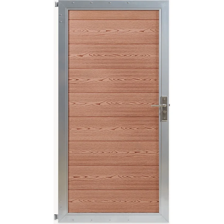 neu. holz 'Segovia' Gartentor, WPC Holzoptik Braun, 180x90 cm – Bild 6