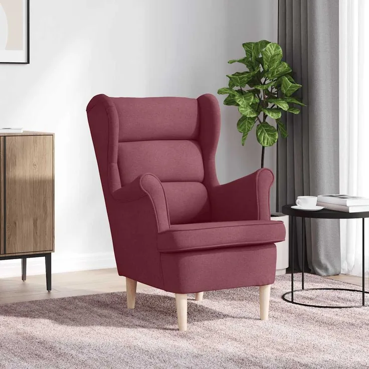 Sessel wohnzimmer, Relaxsessel, Fernsehsessel Weinrot 74x84x100 cm Stoff