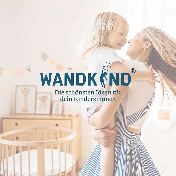 WANDKIND Wandtattoo Kinderzimmer Wandaufkleber / Bär und Hase Arm in Arm / V426, wieder ablösbar – Bild 7