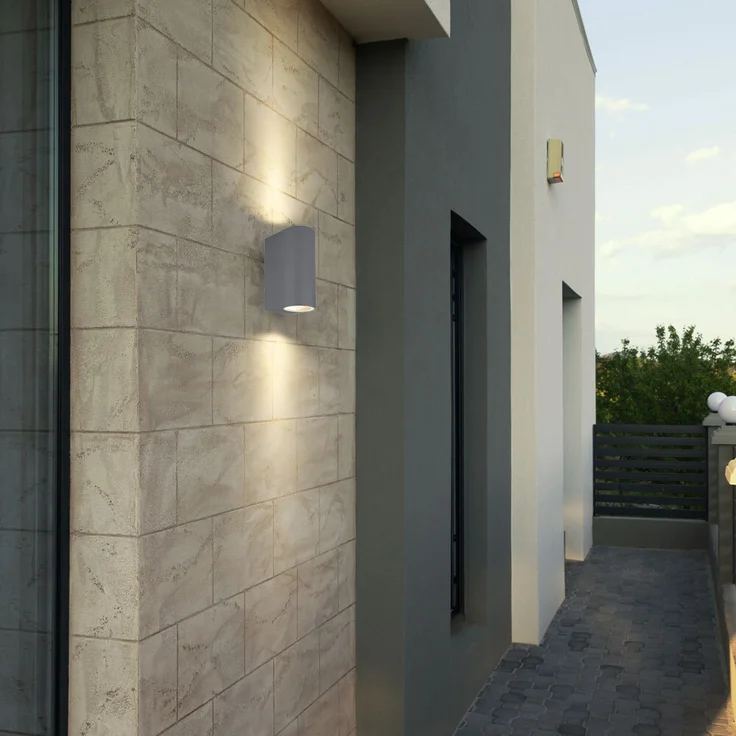 Wandlampe, Up & Down, 2 flammig, anthrazit, IP44, H 15cm – Bild 2