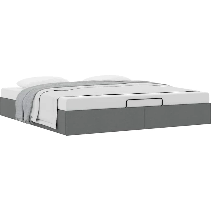 vidaXL Ottoman-Bett ohne Matratze Dunkelgrau 180x200 cm Stoff 3310897 – Bild 2