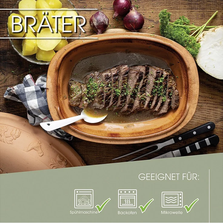 RÖMERTOPF großer Bräter Klassik bis zu 6 Personen – Bild 4